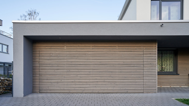 Modern garage exterior