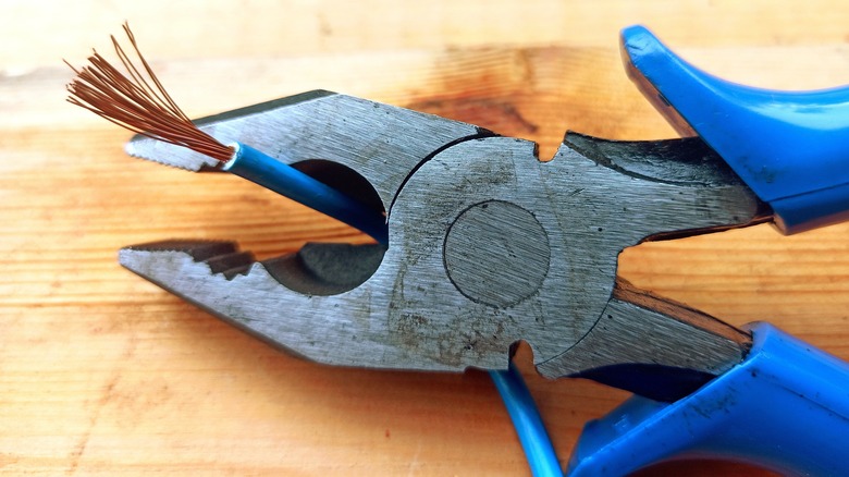 Combination pliers and wire