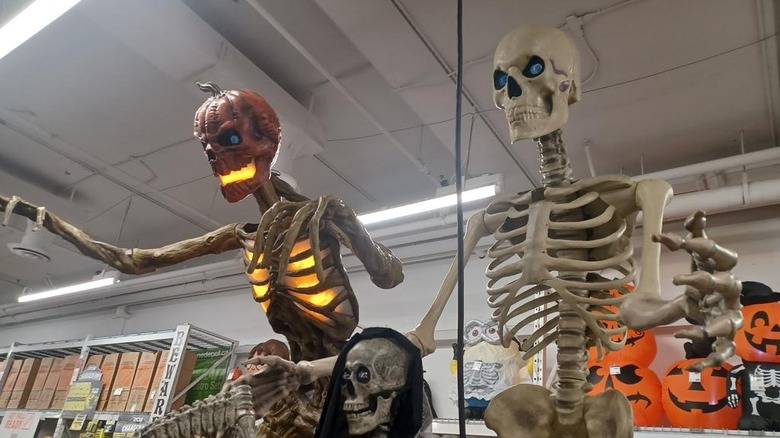 Halloween displays at Home Depot