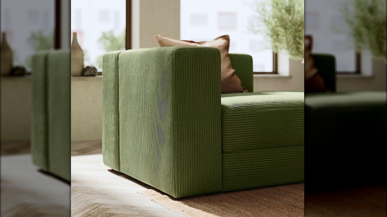 Green IKEA chaise