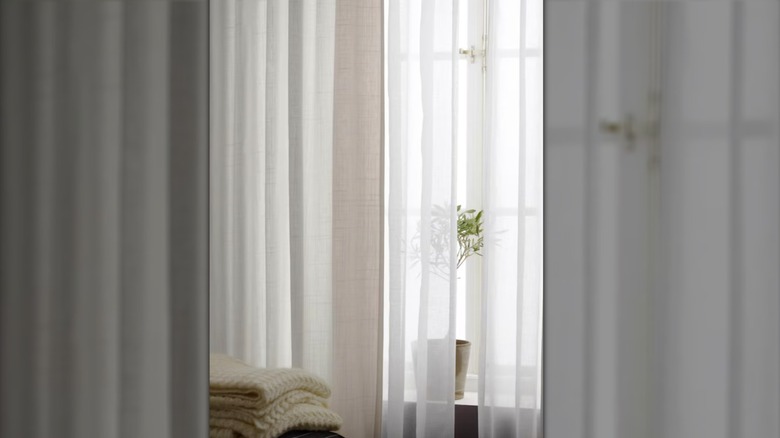 IKEA RITVA curtains in front of a window