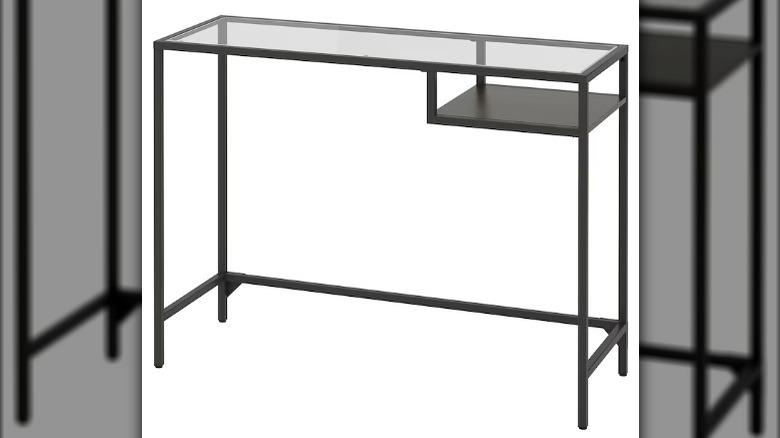 Black metal Ikea table