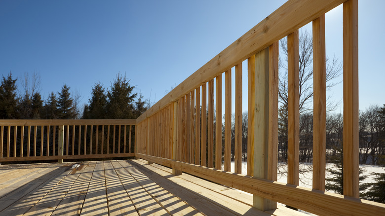 large deck in the sun