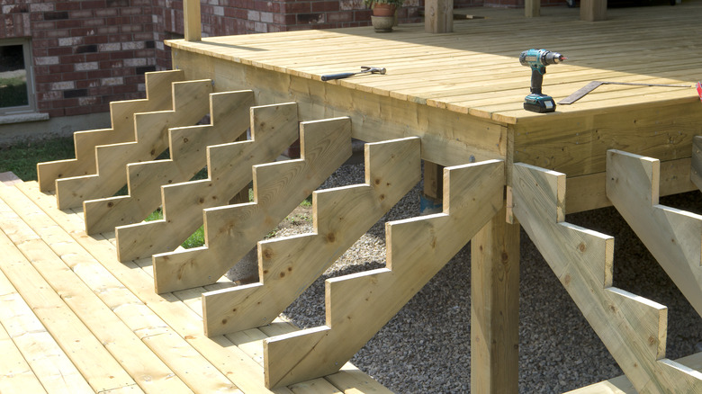 pressure-treated decking