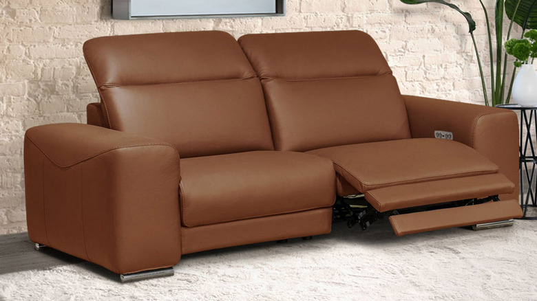 Marchesa leather power reclining sofa