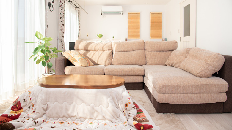 Living room with a kotatsu