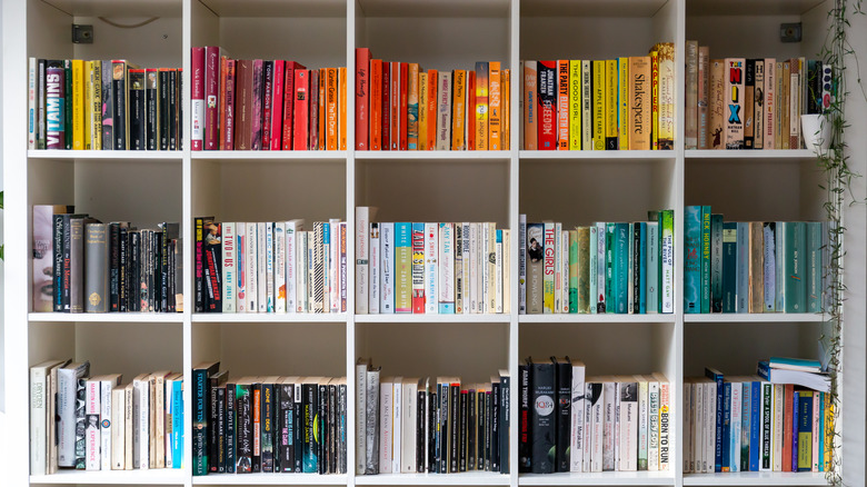 organized bookshelf