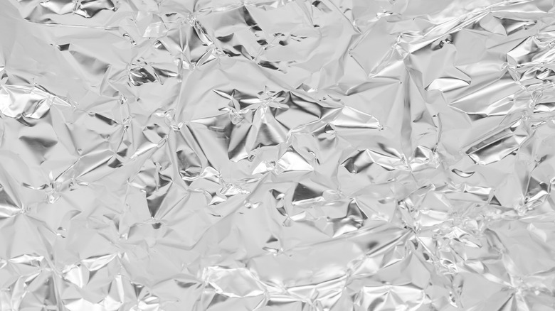 Aluminum foil close-up