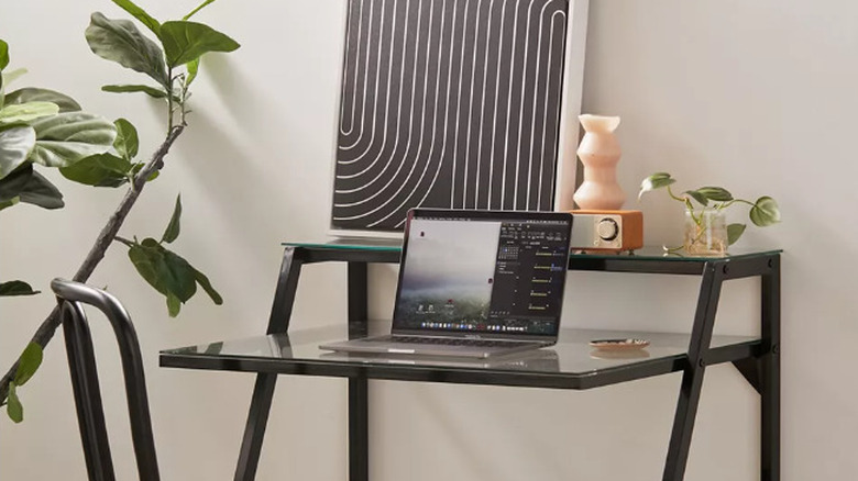 UO two-tier glass desk