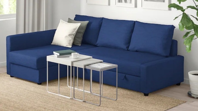 Blue sectional sofa