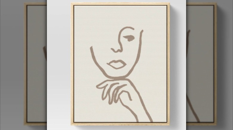 neutral face canvas in wood