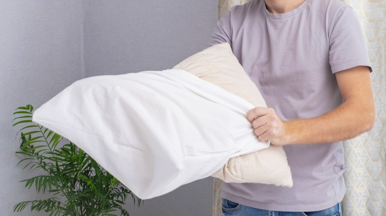Pillow with fresh case
