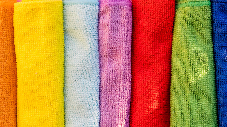 colorful microfiber cloths