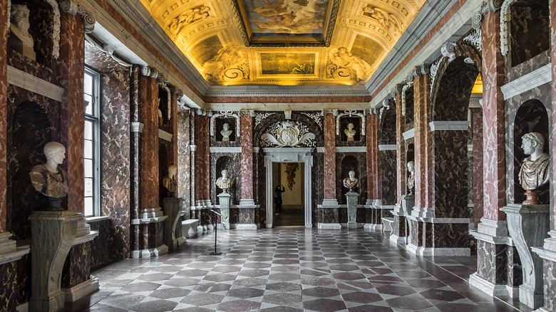 Drottningholm Royal Palace marble interior
