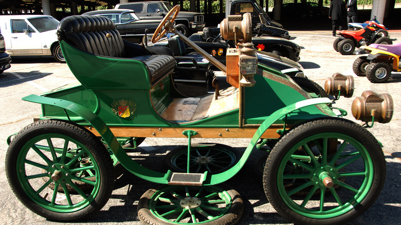 Green vintage Model B car