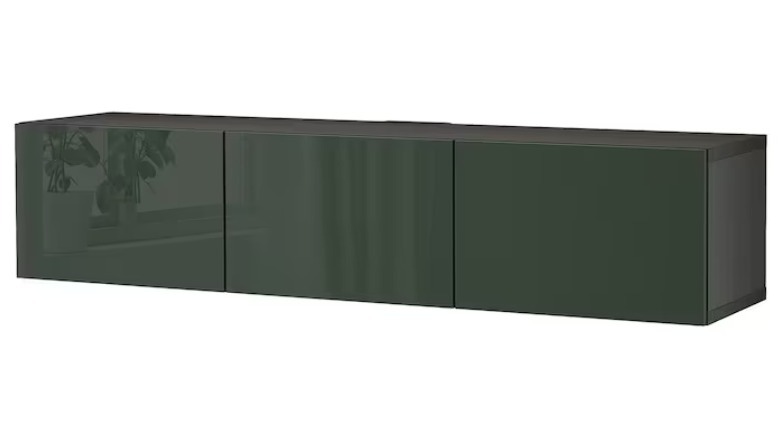 Olive green television stand