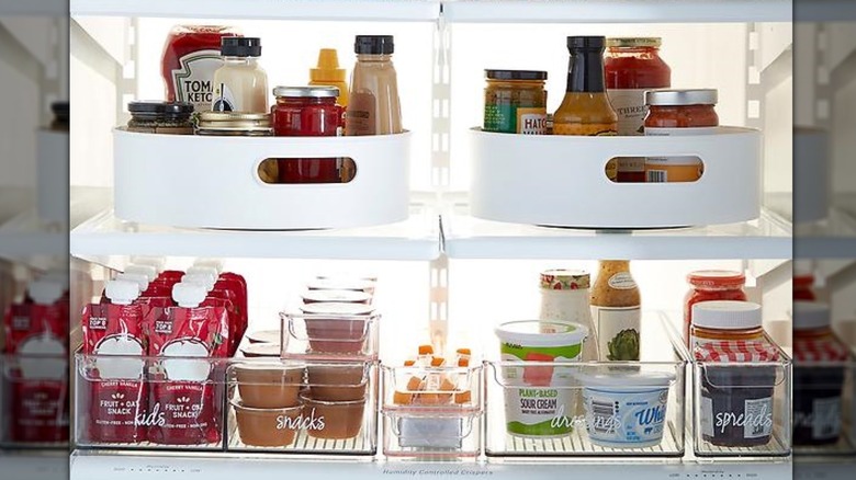 fridge with organization systems