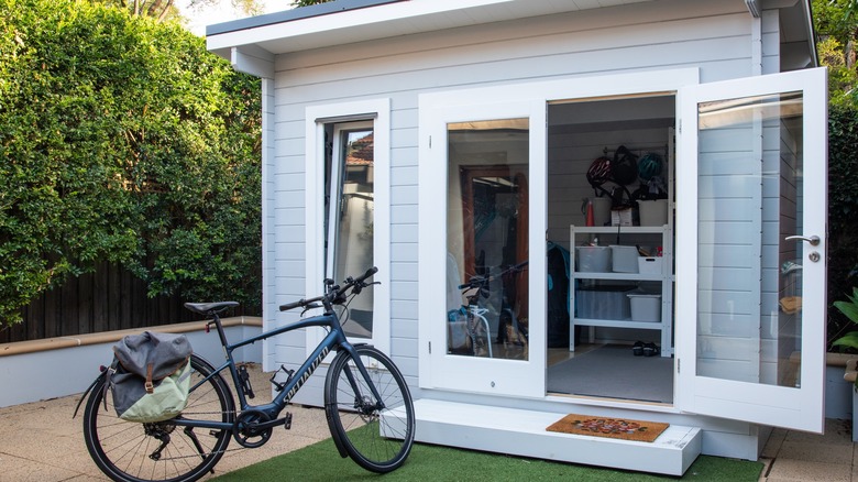 A well-made wooden shed