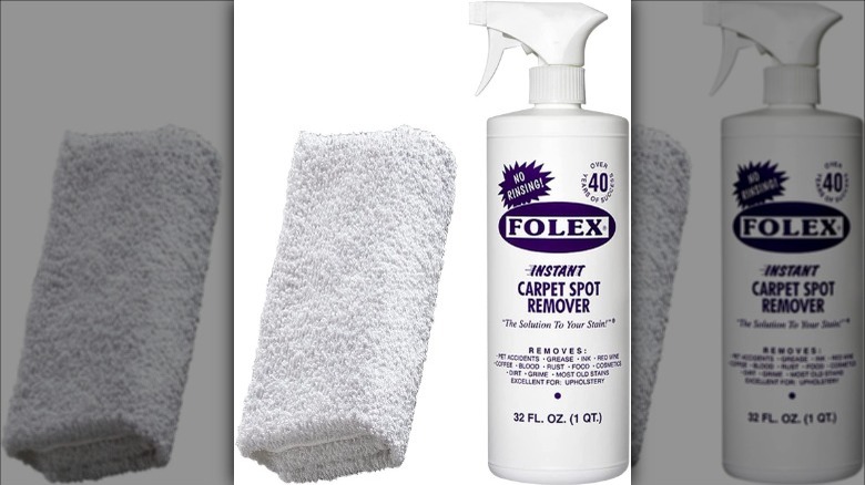 Bottle of Folex upholstery cleaner