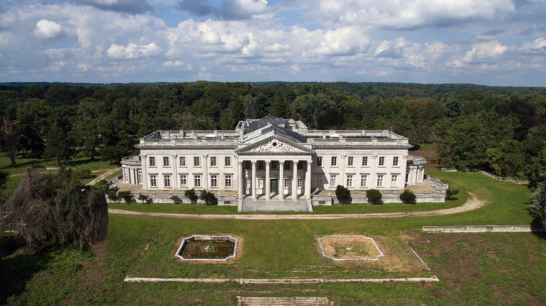 Lynnewood Hall from the sky