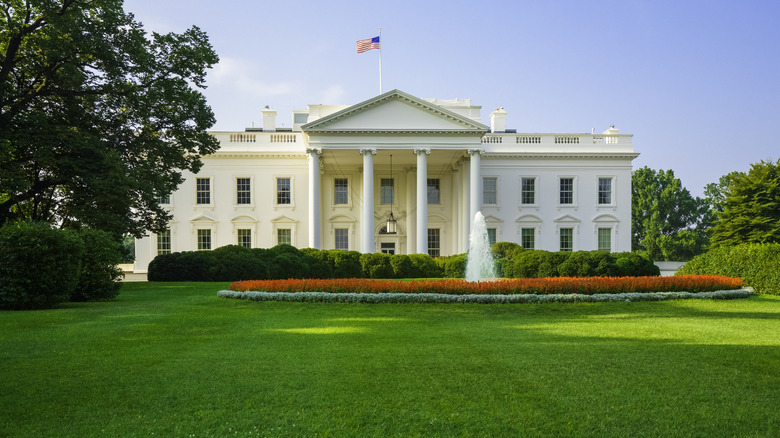 The White House view from lawn 