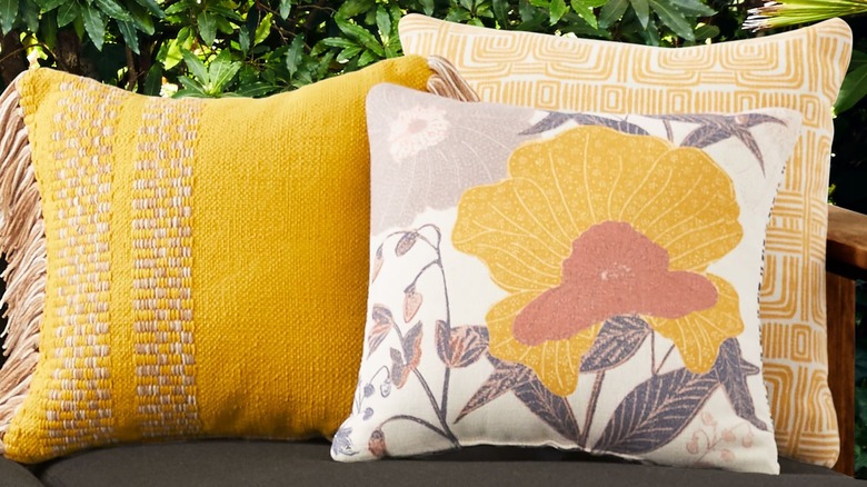 floral garden pillow