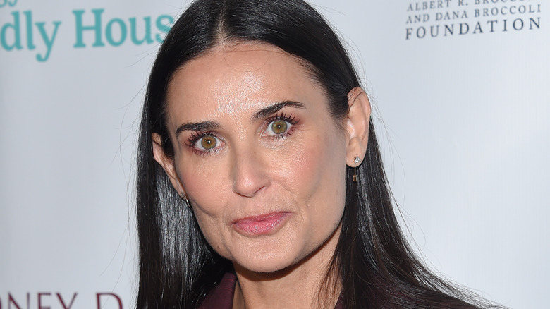 Demi Moore smirking