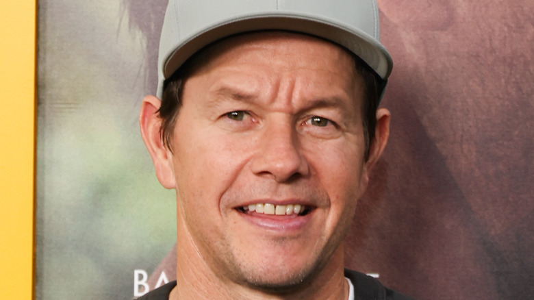 Mark Wahlberg poses at film premiere