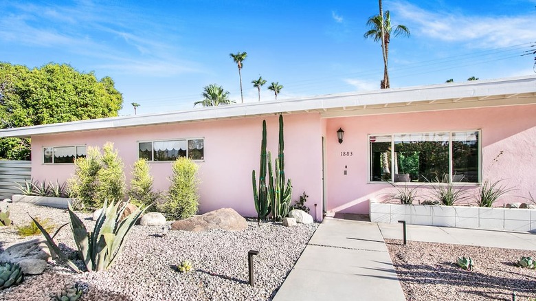 Pink palm springs house