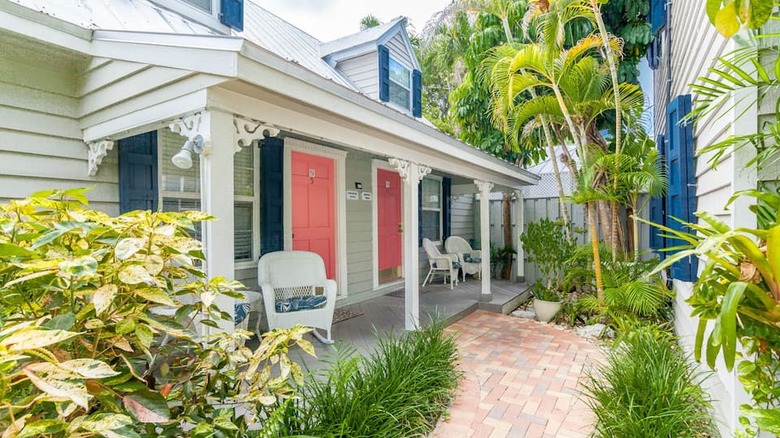 pink doors to rental house