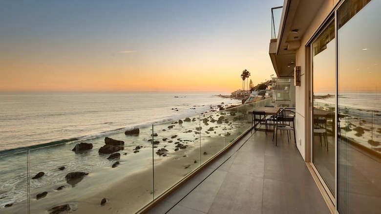 glass framed patio over Malibu