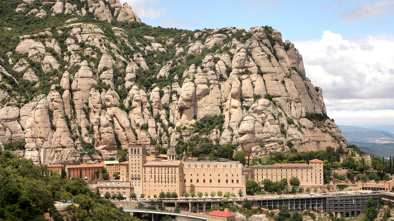 Montserrat basilica during the day