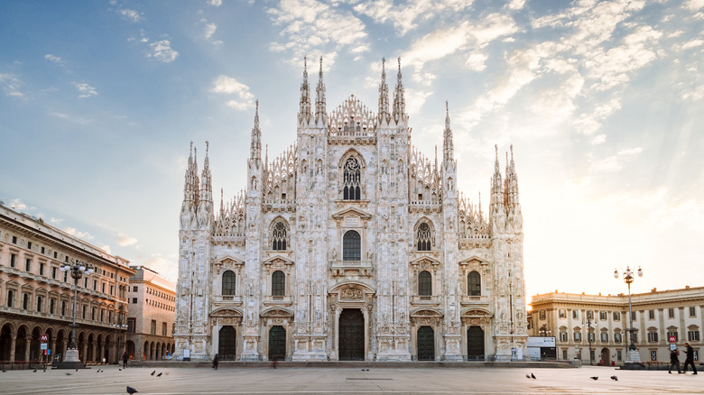 Duomo of Milan clouds