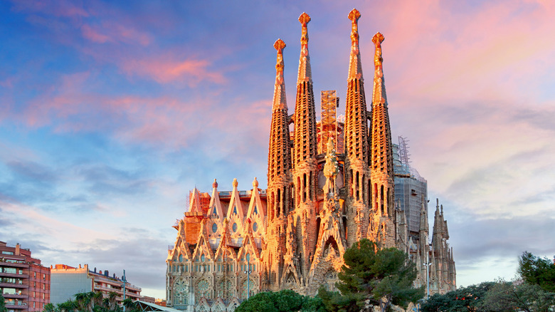 La Sagrada Familia at sunset