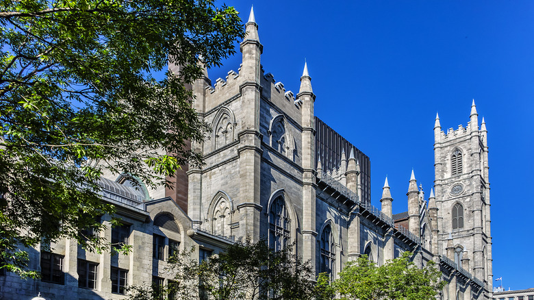 Notre-Dame Basilica blue skies