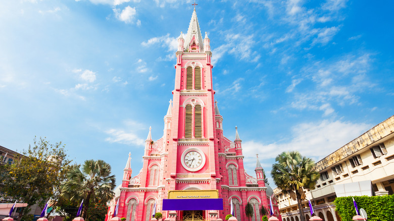 Tan Dinh Church pink entrance