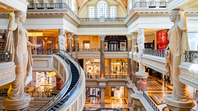interior of Caesars Palace shopping