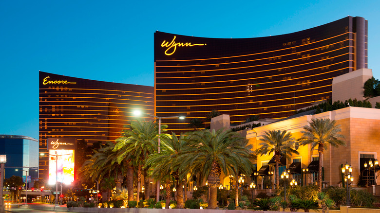 Wynn hotel with palm trees 