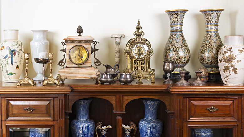 Antique vases and decor