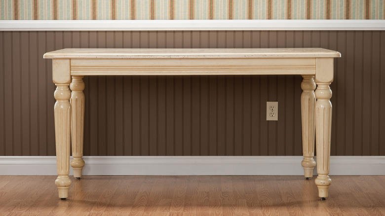 wood console table