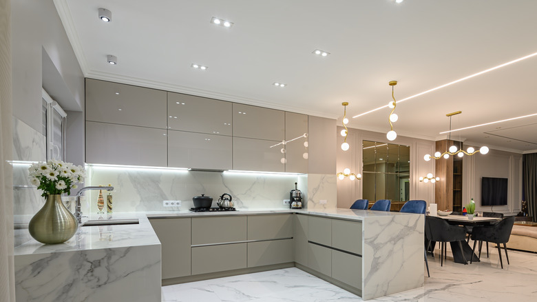 Kitchen with ideal lighting