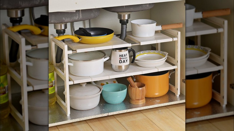 Under-sink shelving