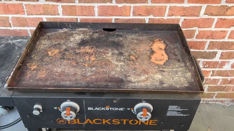 Dirty Blackstone griddle