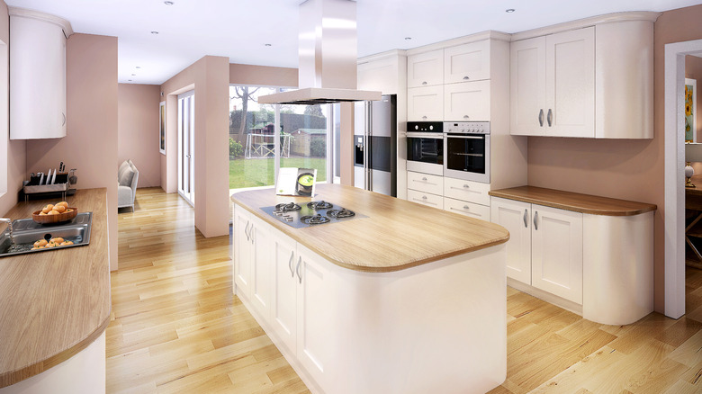 round kitchen island and counters