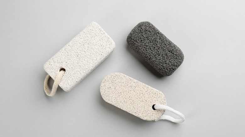 Three different pumice stones 