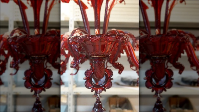 red murano chandelier