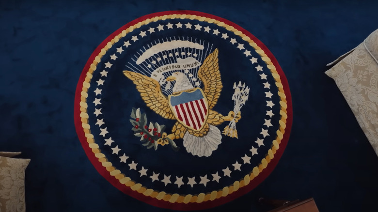 Blue rug with Presidential Seal