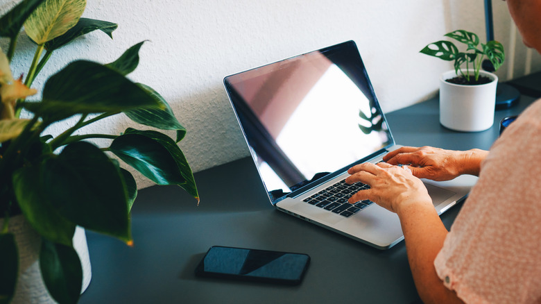 person working at desk