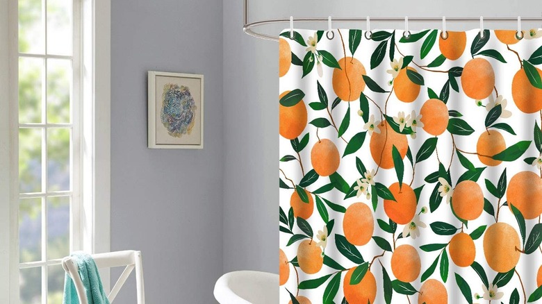 Citrus shower curtain