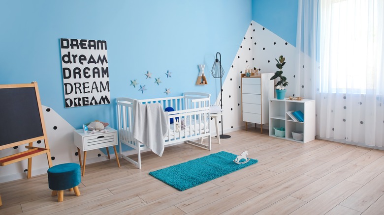 blue child's bedroom